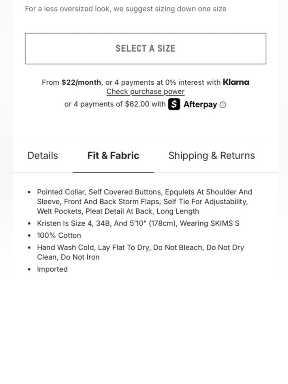 SKIMS Boyfriend Fleece Trench Coat In Black - Picture 14 of 14